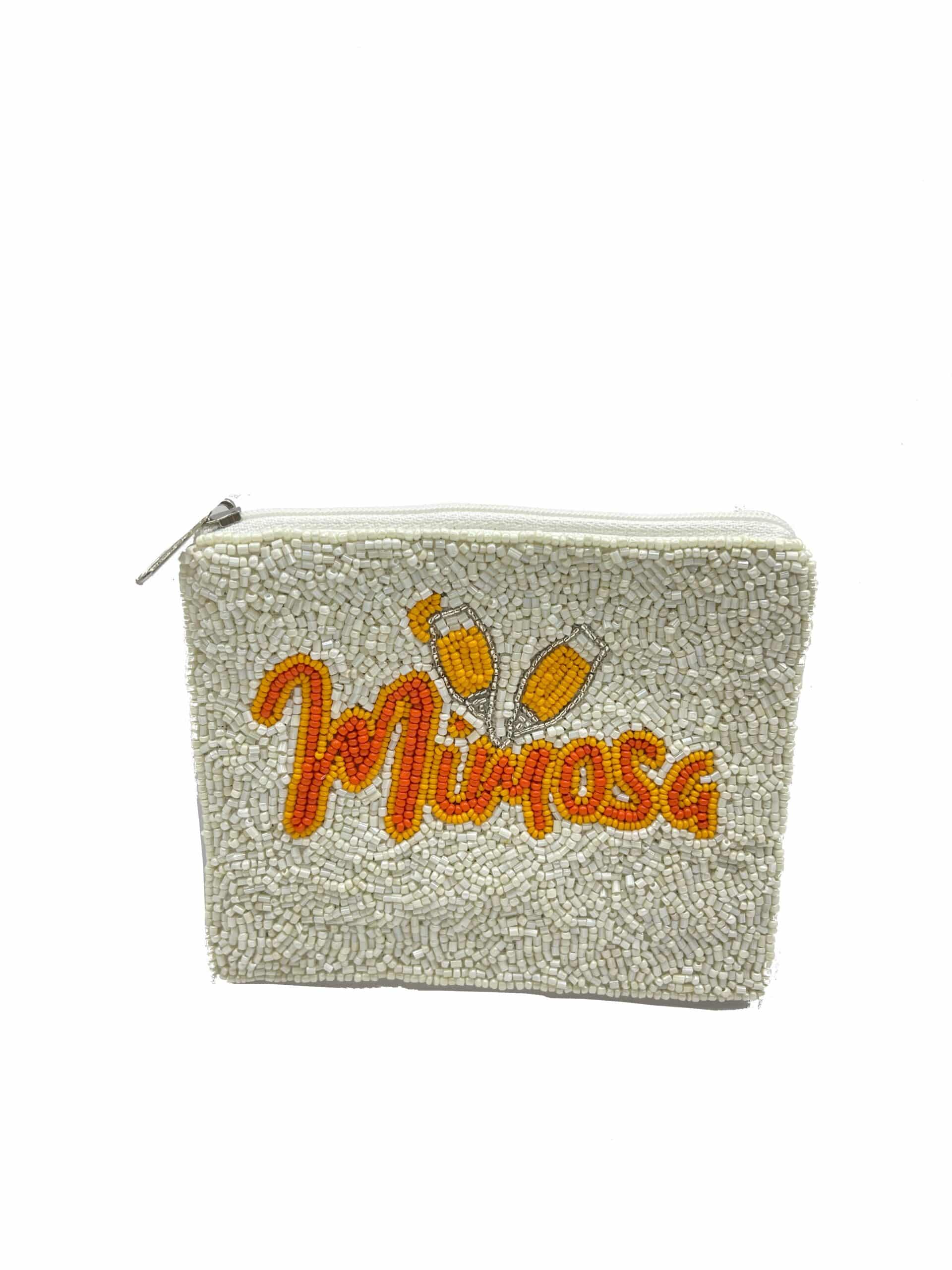 Mimosa Beaded Coin Pouch