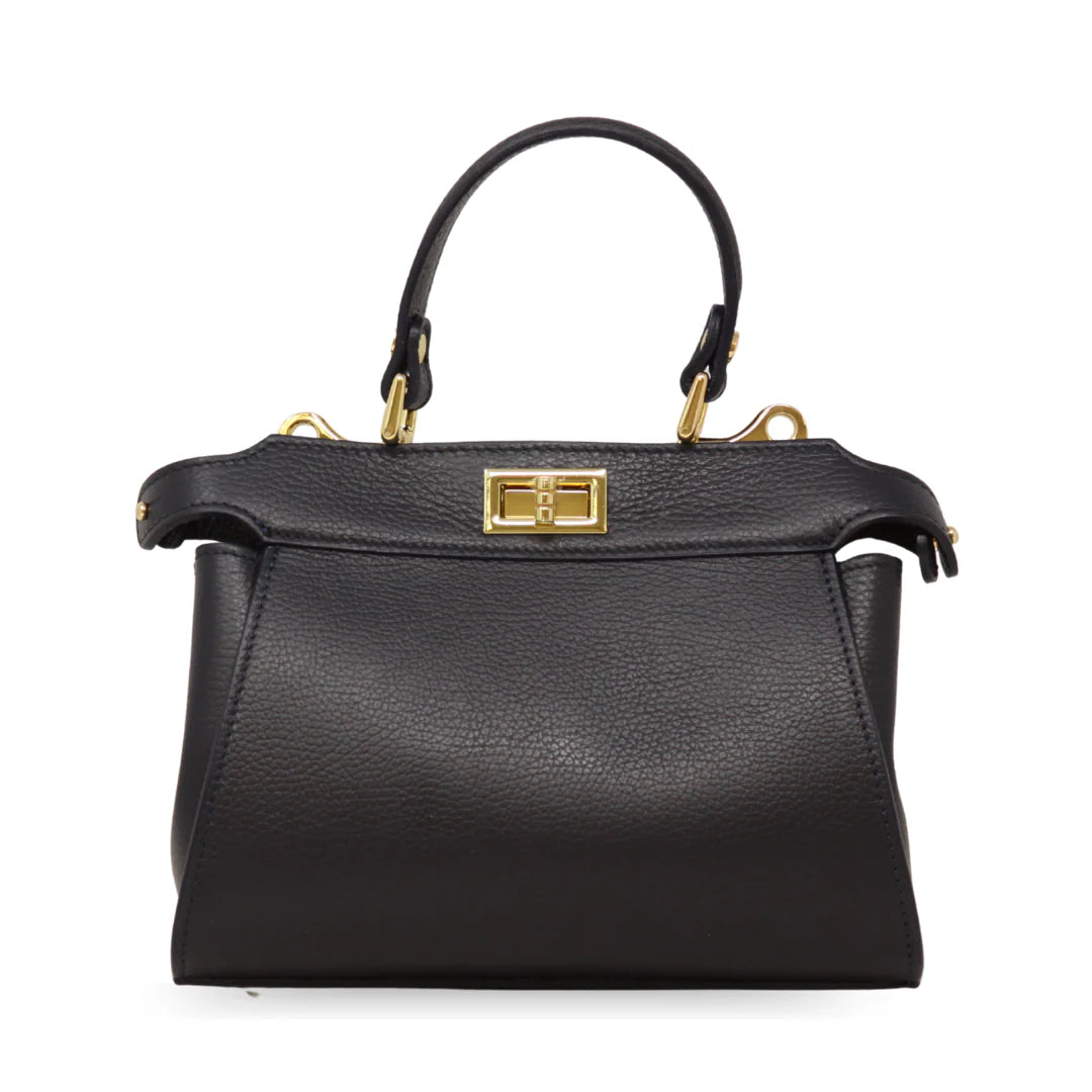 Leather Handle and Crossbody Bag, Assorted Colors