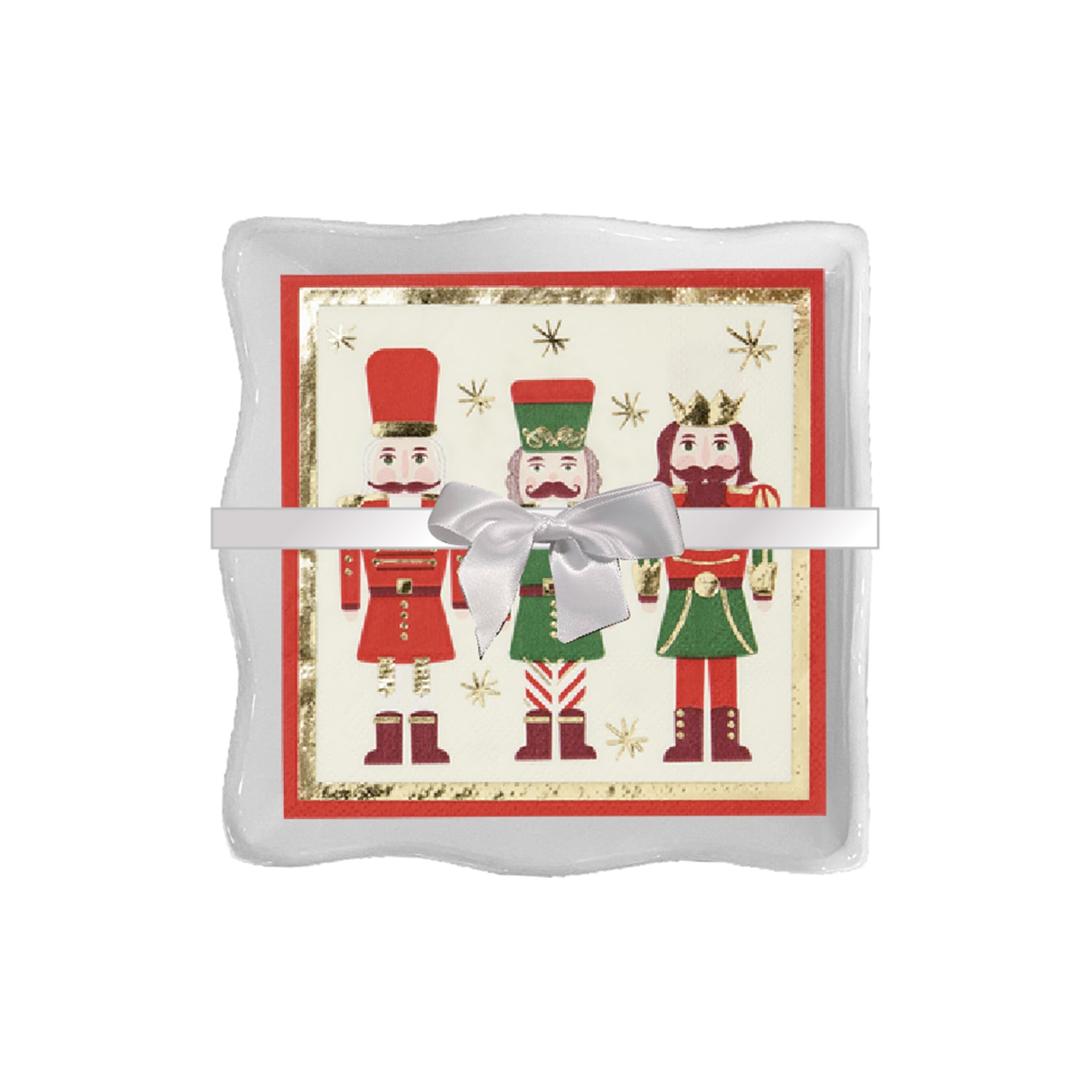 Ceramic Wave Napkin Tray Cocktail Napkin - Nutcracker
