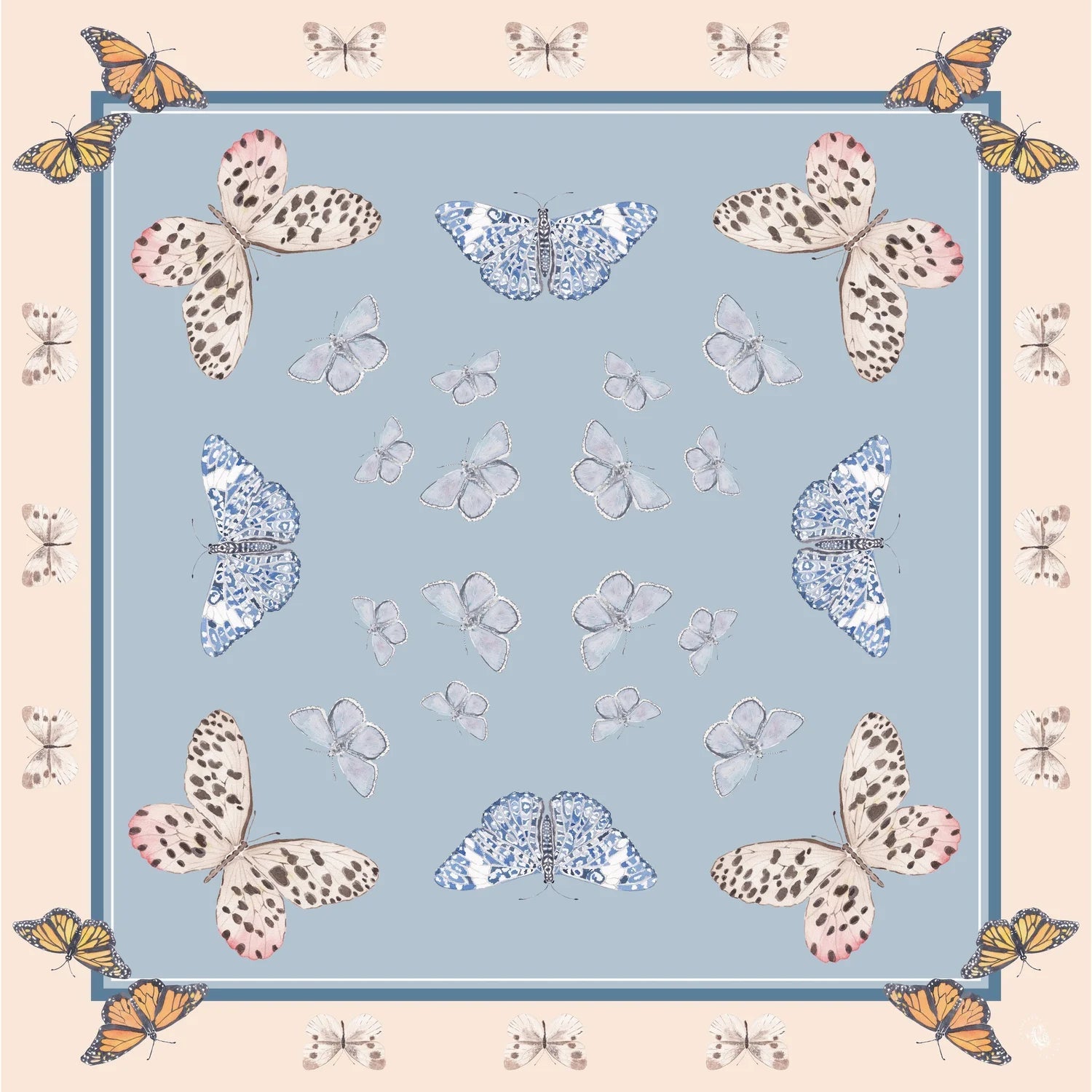 Neutral Butterfly Scarf