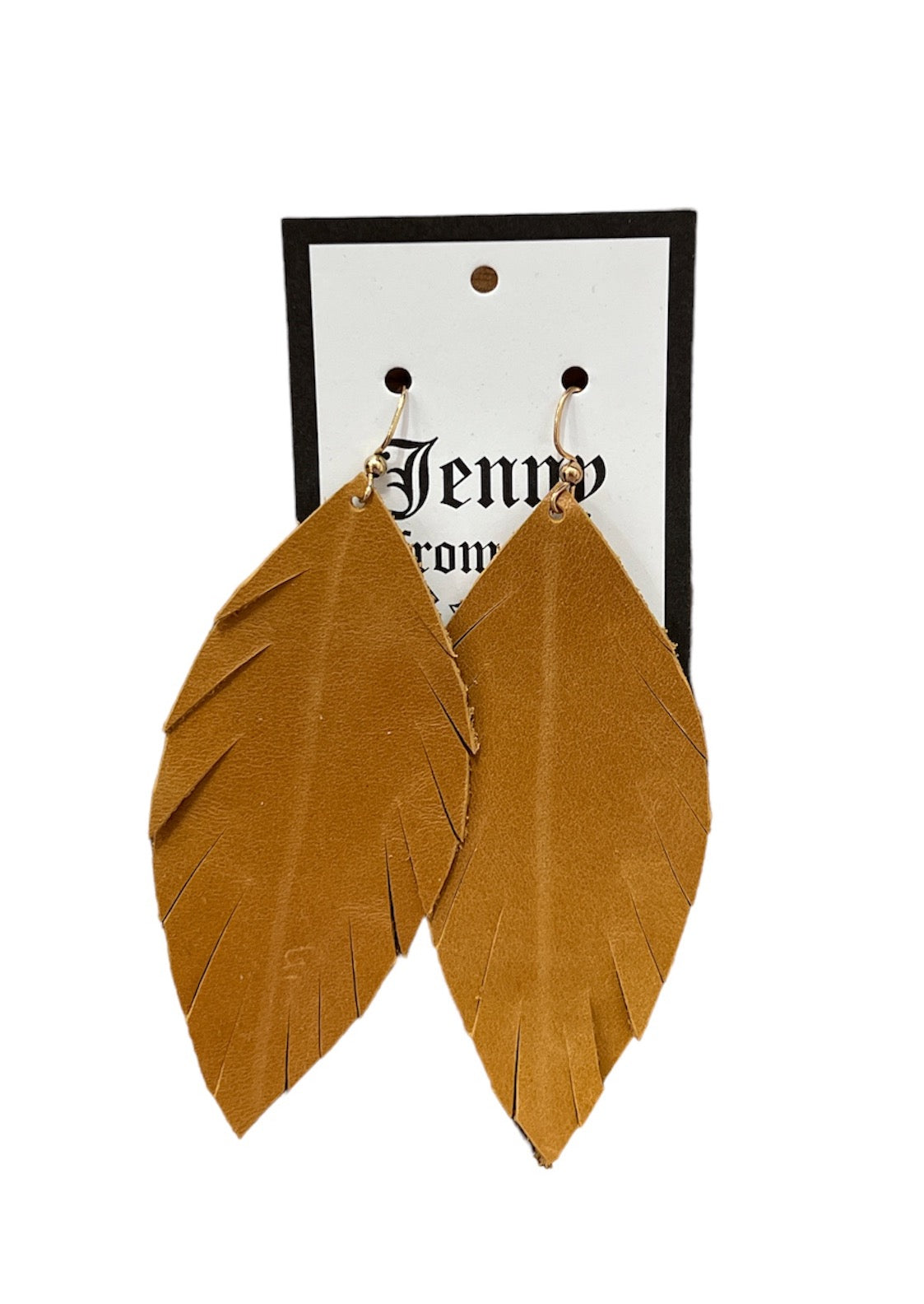 Little Funk Leather Feather Earrings, Assorted Colors