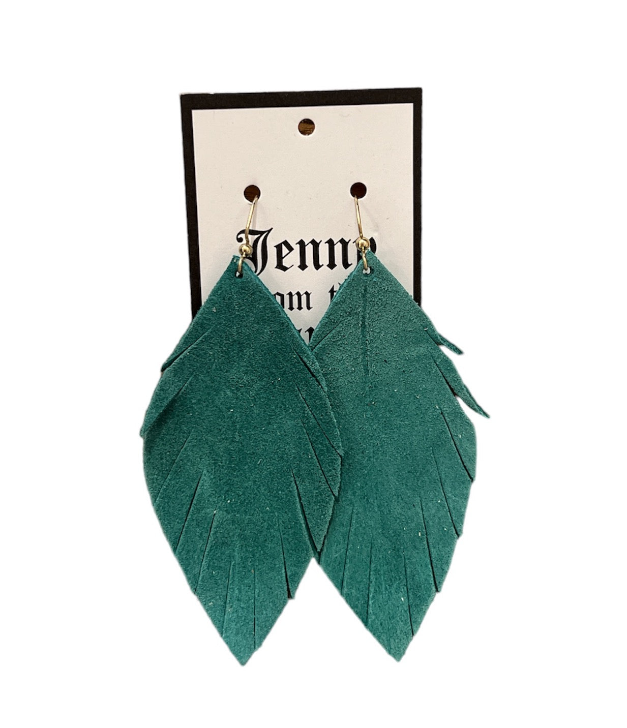 Little Funk Leather Feather Earrings, Assorted Colors