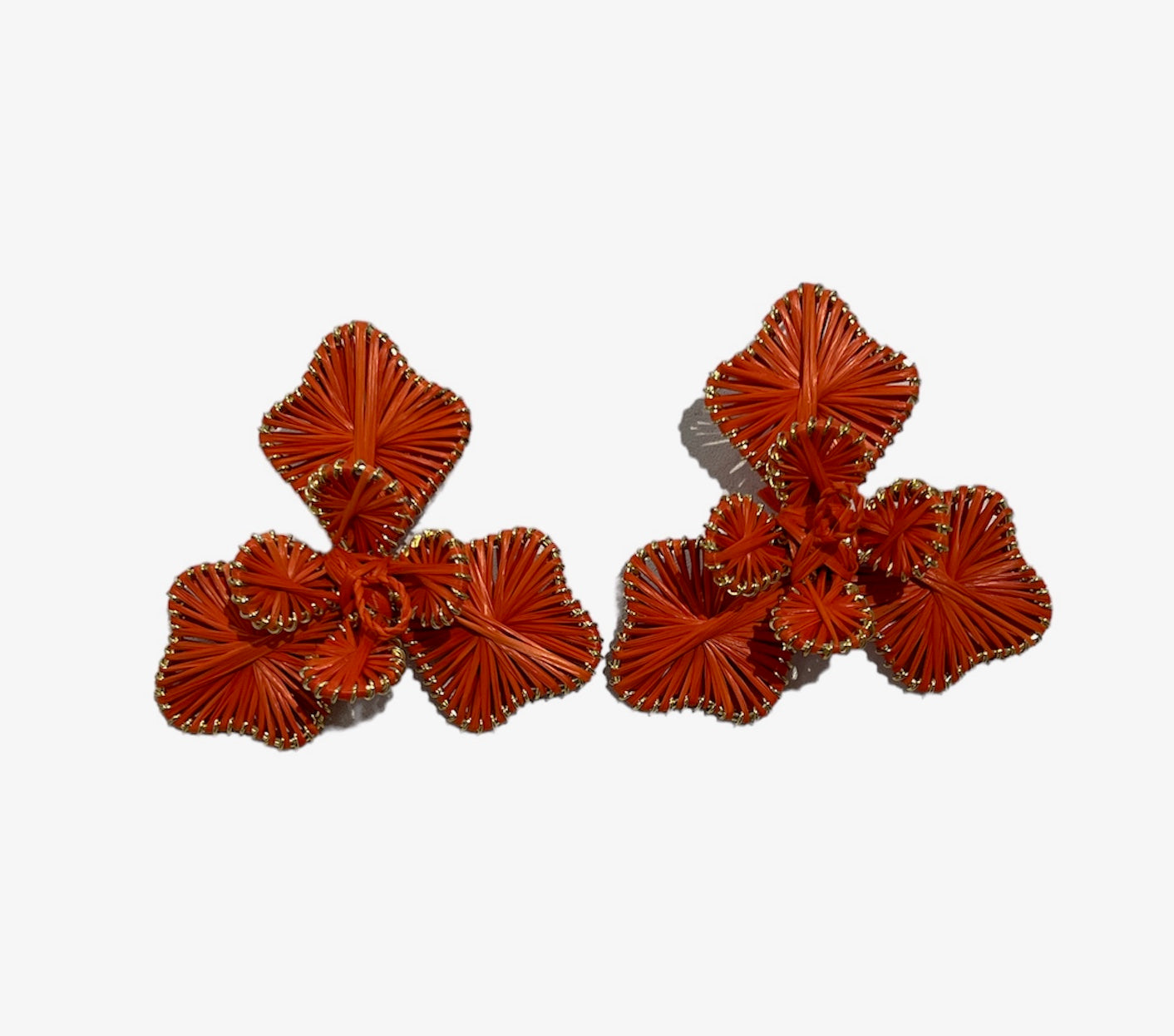 Kaia Raffia Flower Earrings, Assorted Colors