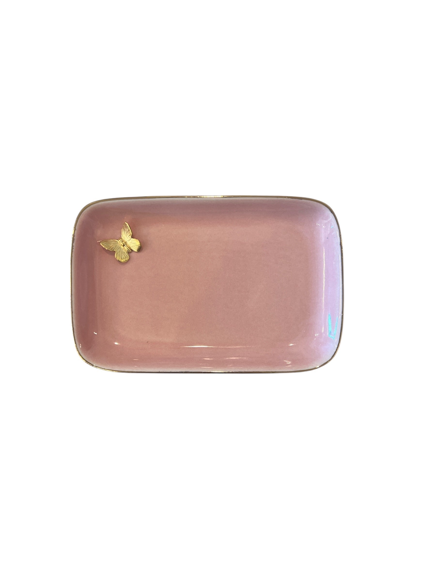 Rectangular Gold Accent Jewelry Dish, Assorted