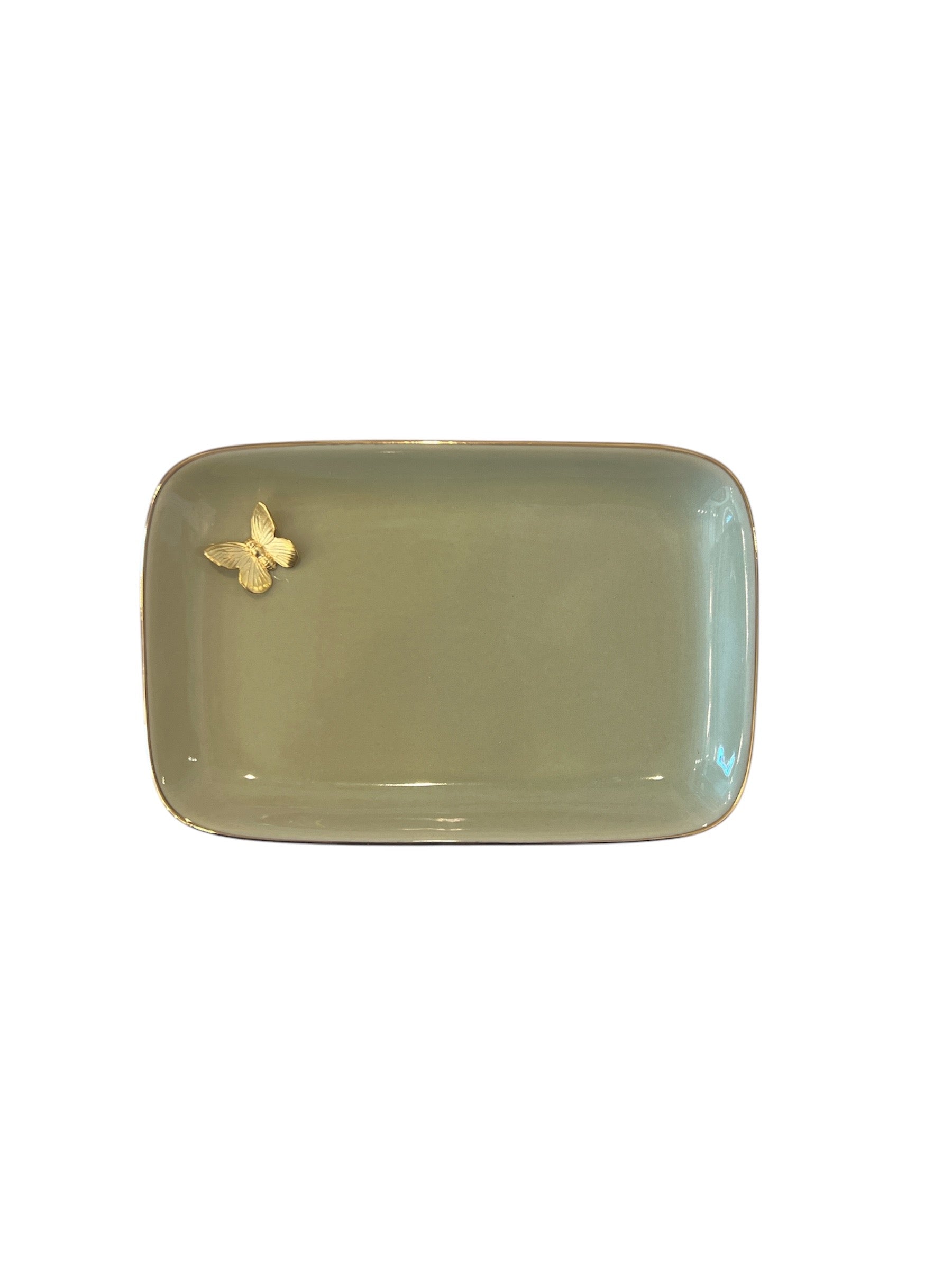 Rectangular Gold Accent Jewelry Dish, Assorted