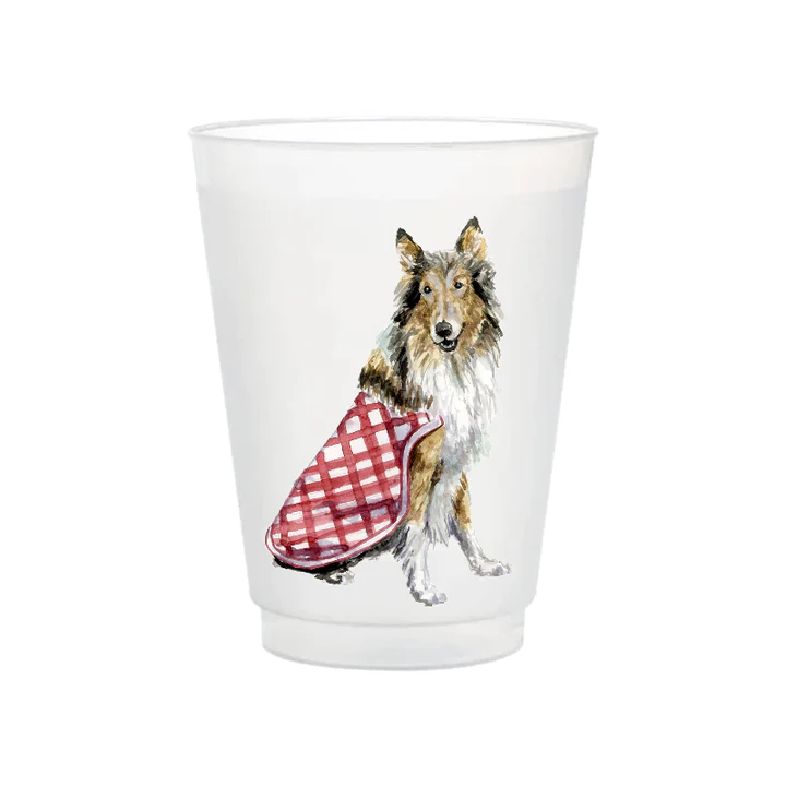 Rough Collie Frosted Cups