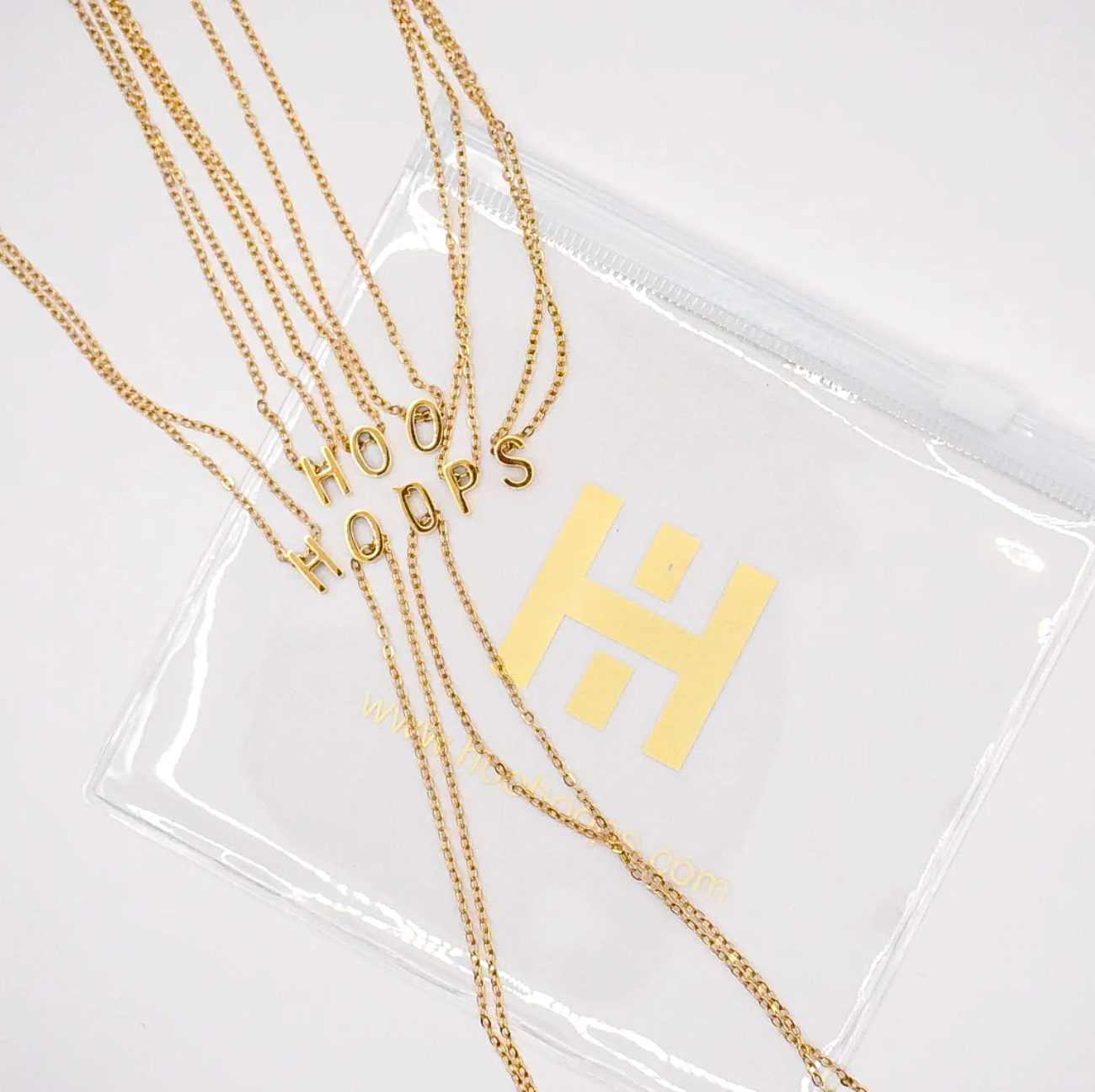 Hoo Hoops Initial Necklaces, Assorted Letters