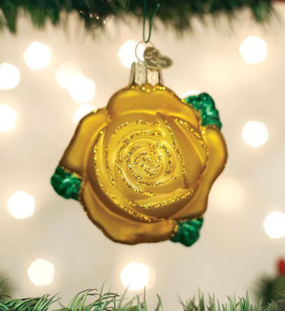 Yellow Rose Ornament