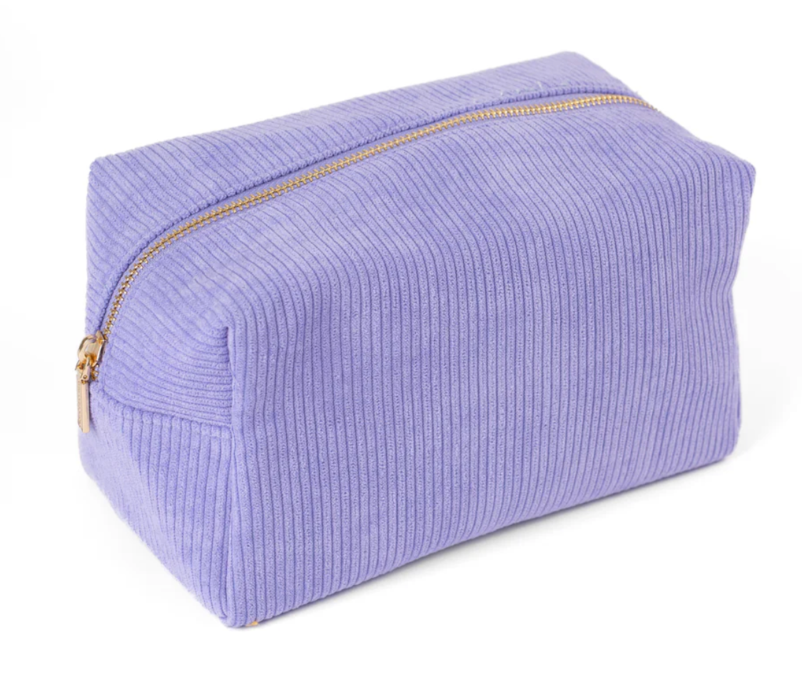 Corduroy Cosmetic Bag, Assorted Colors