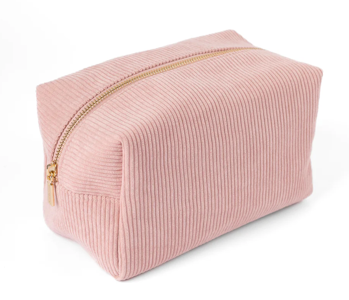Corduroy Cosmetic Bag, Assorted Colors