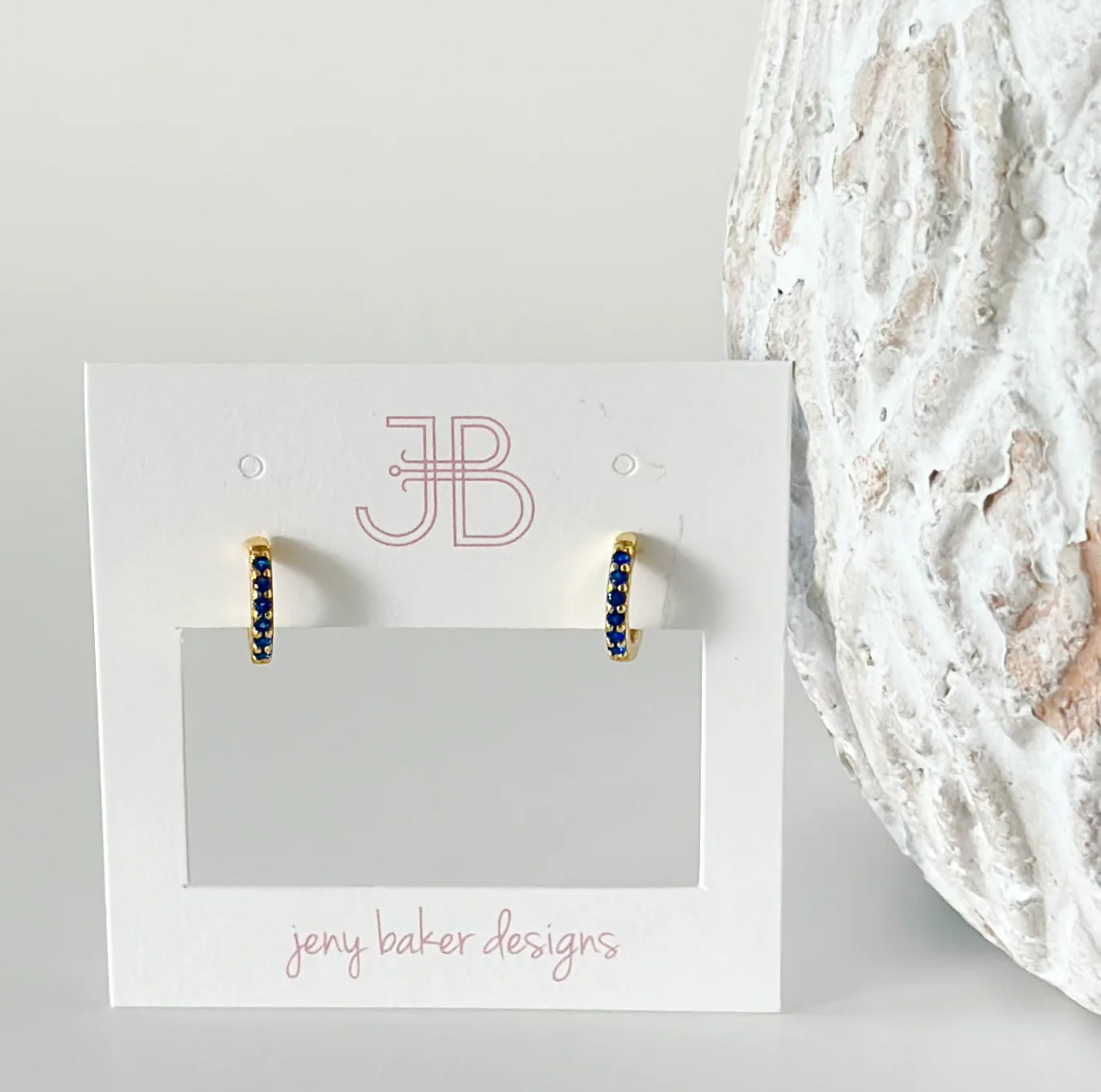 Mini Navy Huggie