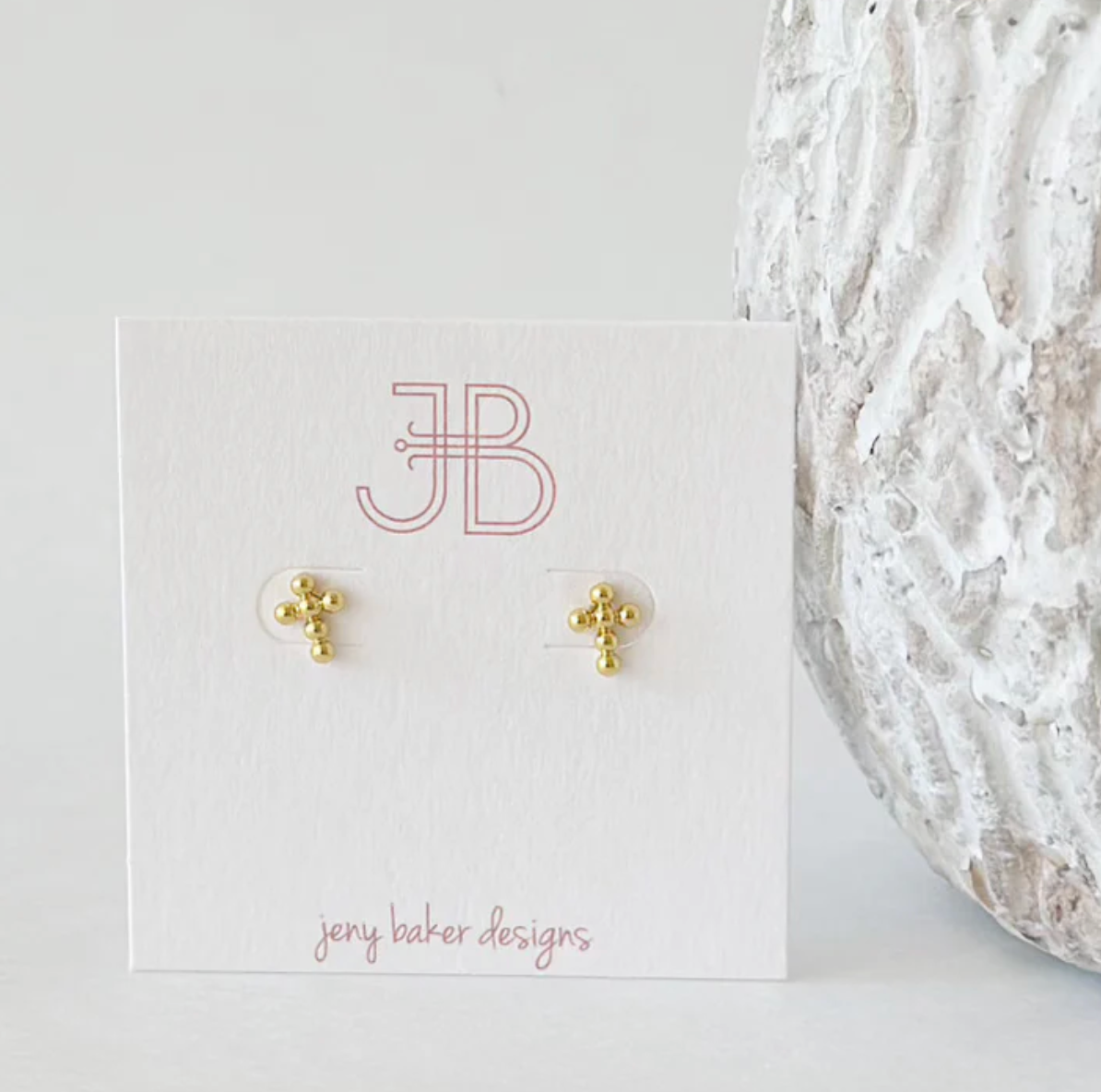 Dotty Cross Studs