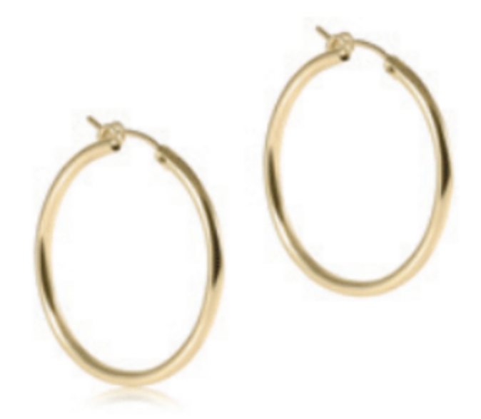 Round Gold 1.25" Hoop - Smooth