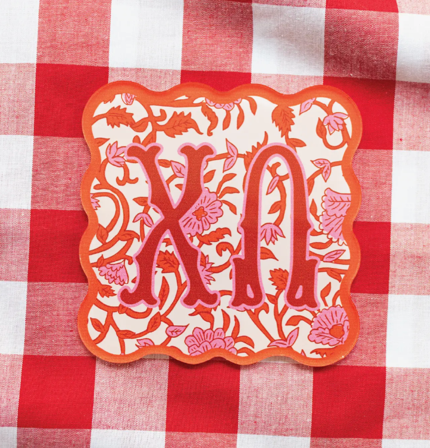 Block Print Sorority Coasters, Assorted