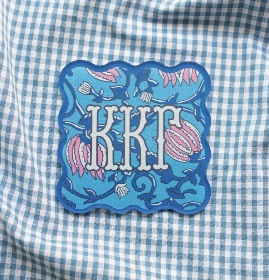 Block Print Sorority Coasters, Assorted