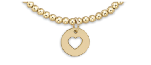 Classic Gold 3mm Bead Bracelet - Love Gold Disc