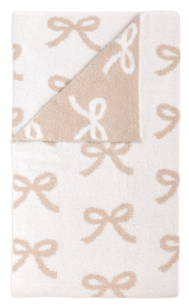 Bow Chenille Blanket, Assorted Colors