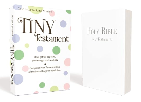 NIV, Tiny Testament Bible: New Testament, Leathersoft, White