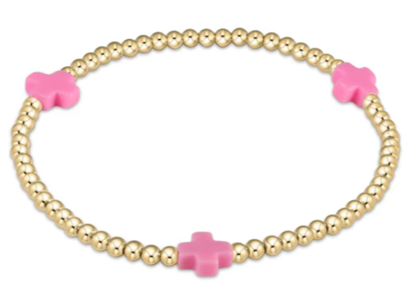 egirl Signature Cross 3mm Gold Bracelet, Assorted Colors