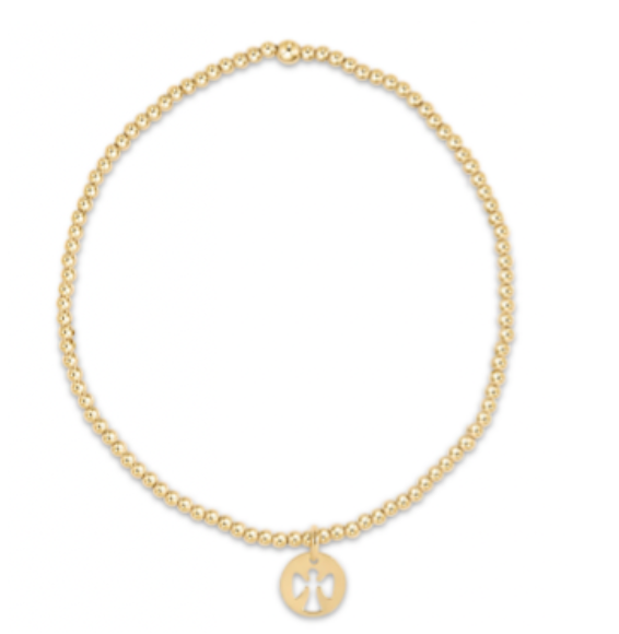 egirl Classic Gold 2mm Bracelet - Guardian Angel Small