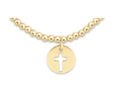 Classic Gold 3mm Bracelet - Blessed Gold Disc