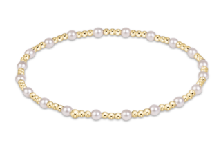 Sincerity Pattern Bead Bracelet - Pearl, Assorted Sizes
