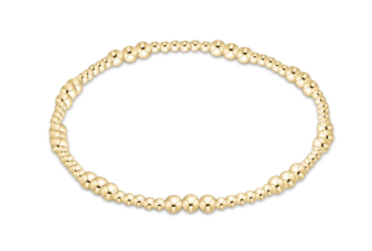 Classic Joy Pattern Bead Bracelet - Gold