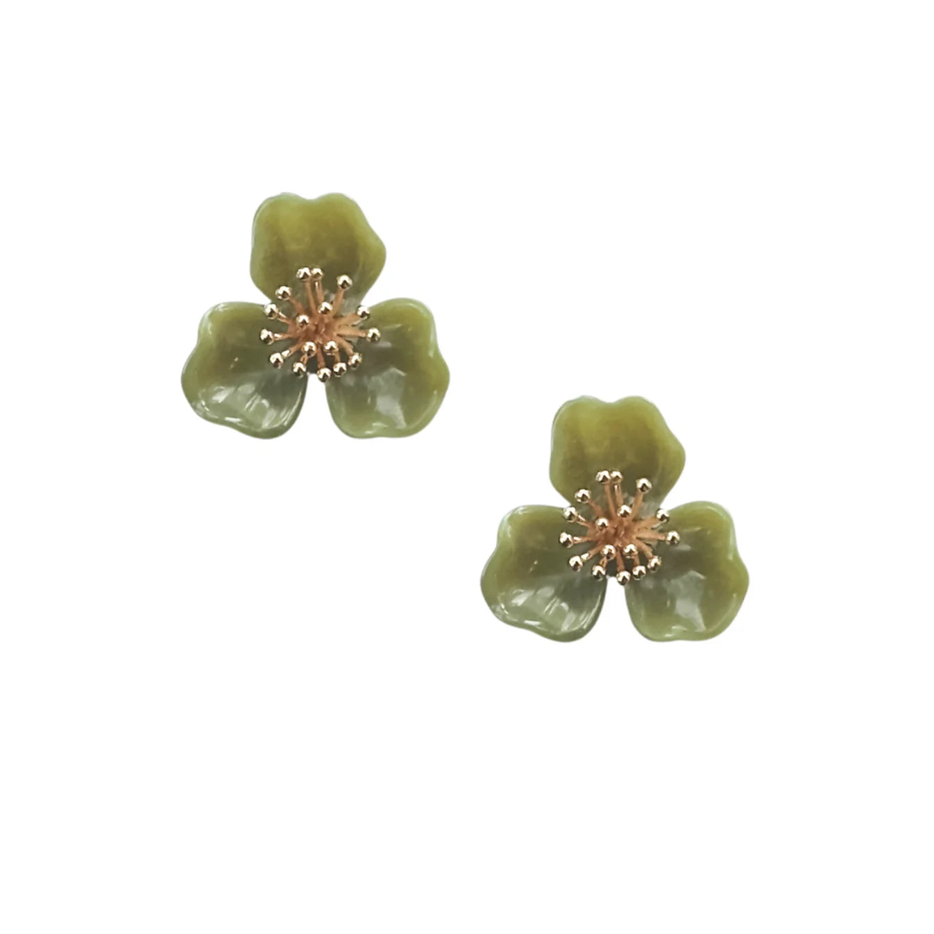 Trillium Stud Earrings, Assorted Colors