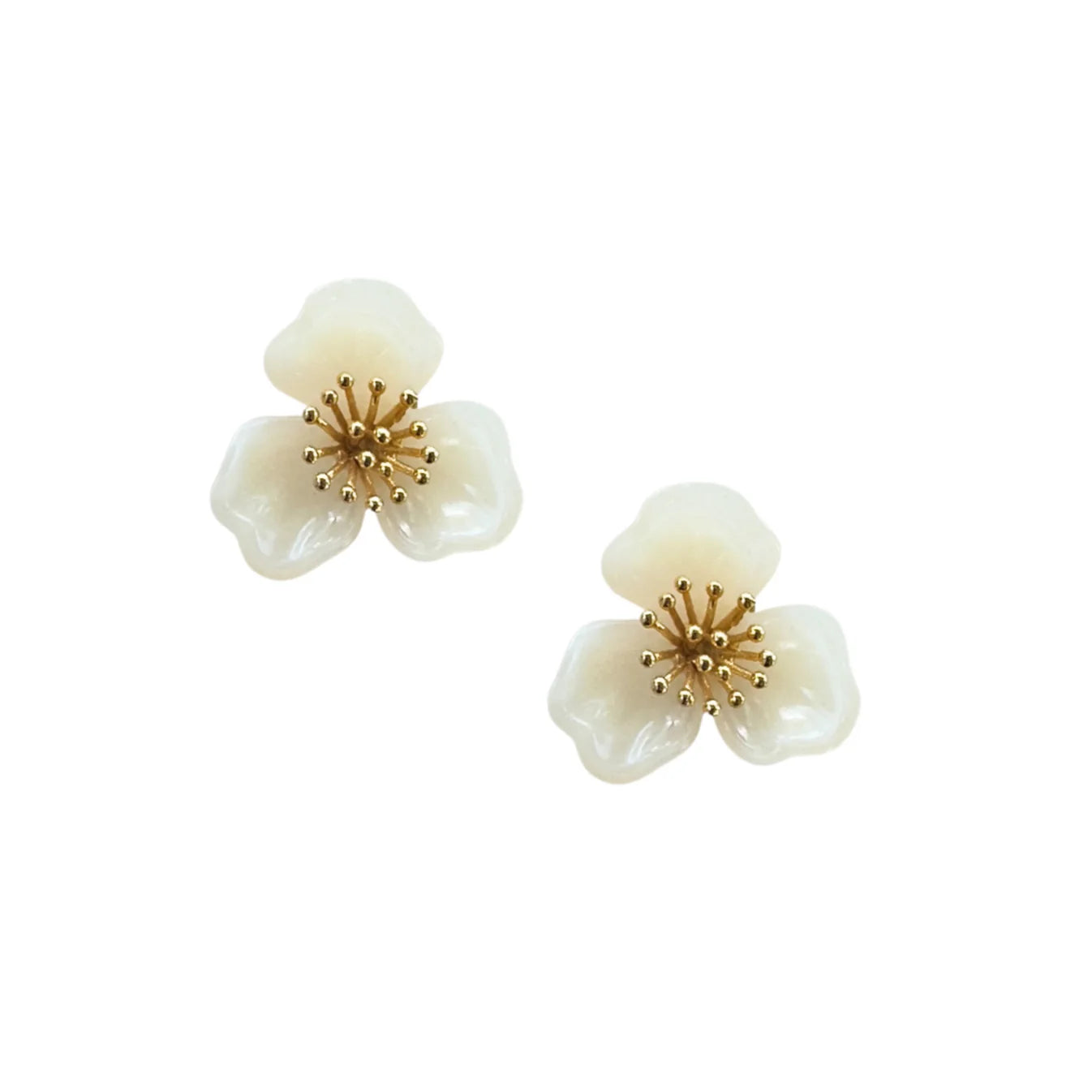 Trillium Stud Earrings, Assorted Colors