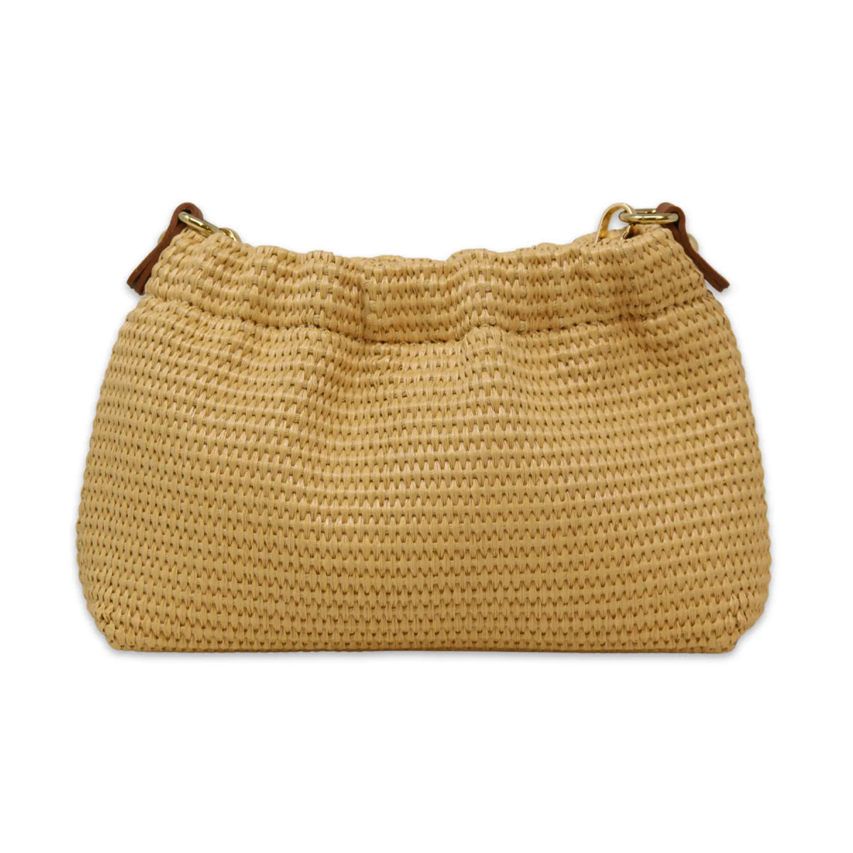 Raffia Chain-Handle Handbag