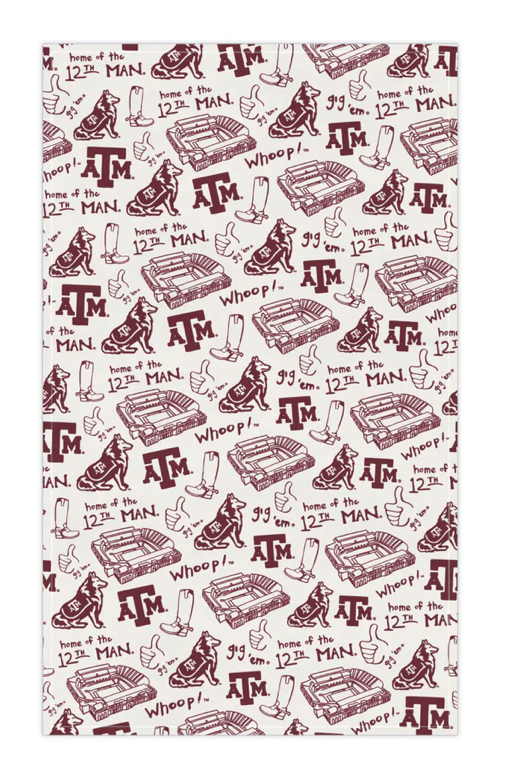 Collegiate Cotton Kitchen Towels, Assorted Schools