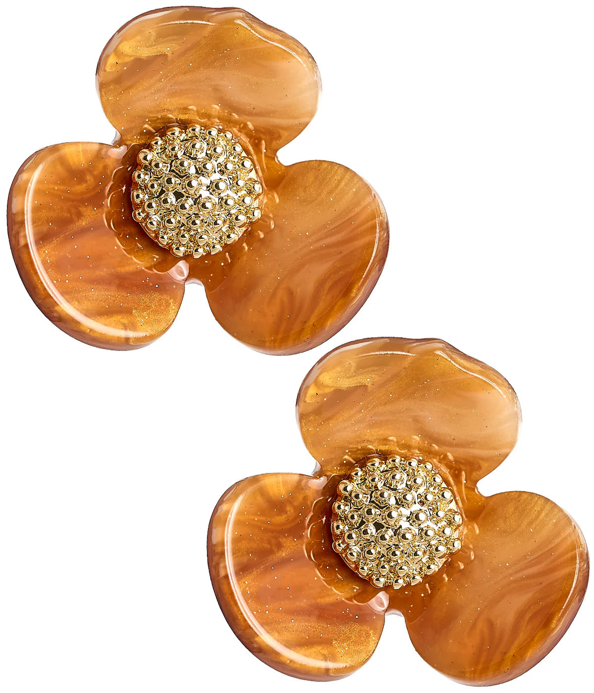 Bell Acrylic Flower Earring, Assorted Colors