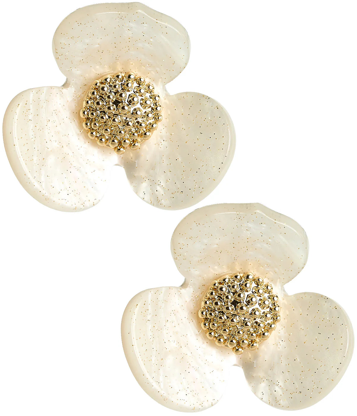 Bell Acrylic Flower Earring, Assorted Colors