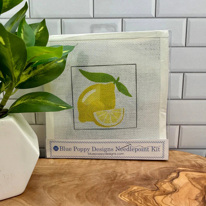 Lemons on a white background Needlepoint Kit