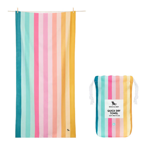 Dock & Bay Large Quick Dry Beach Towel - Mulitcolor, Assorted Colors