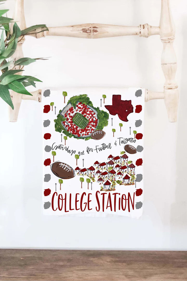 College Station, TX Tea Towel