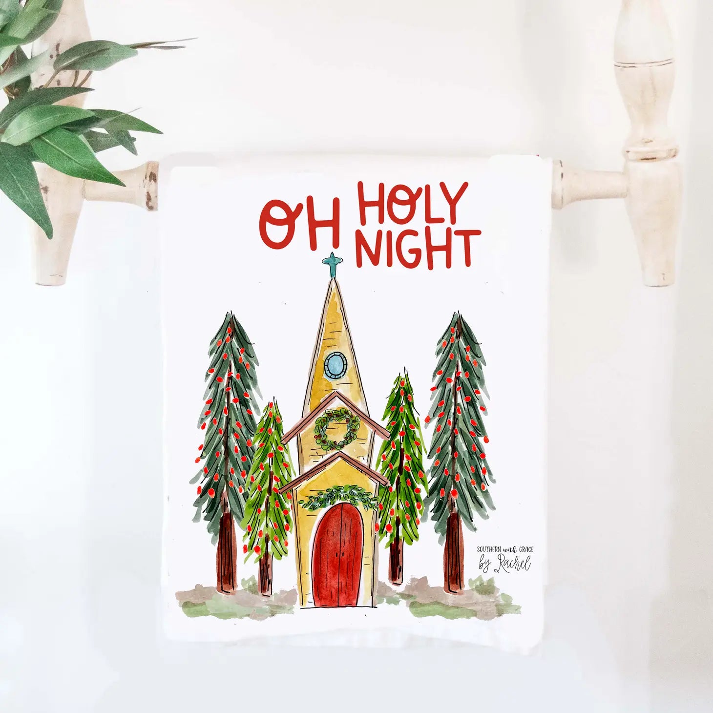 Oh Holy Night Tea Towel