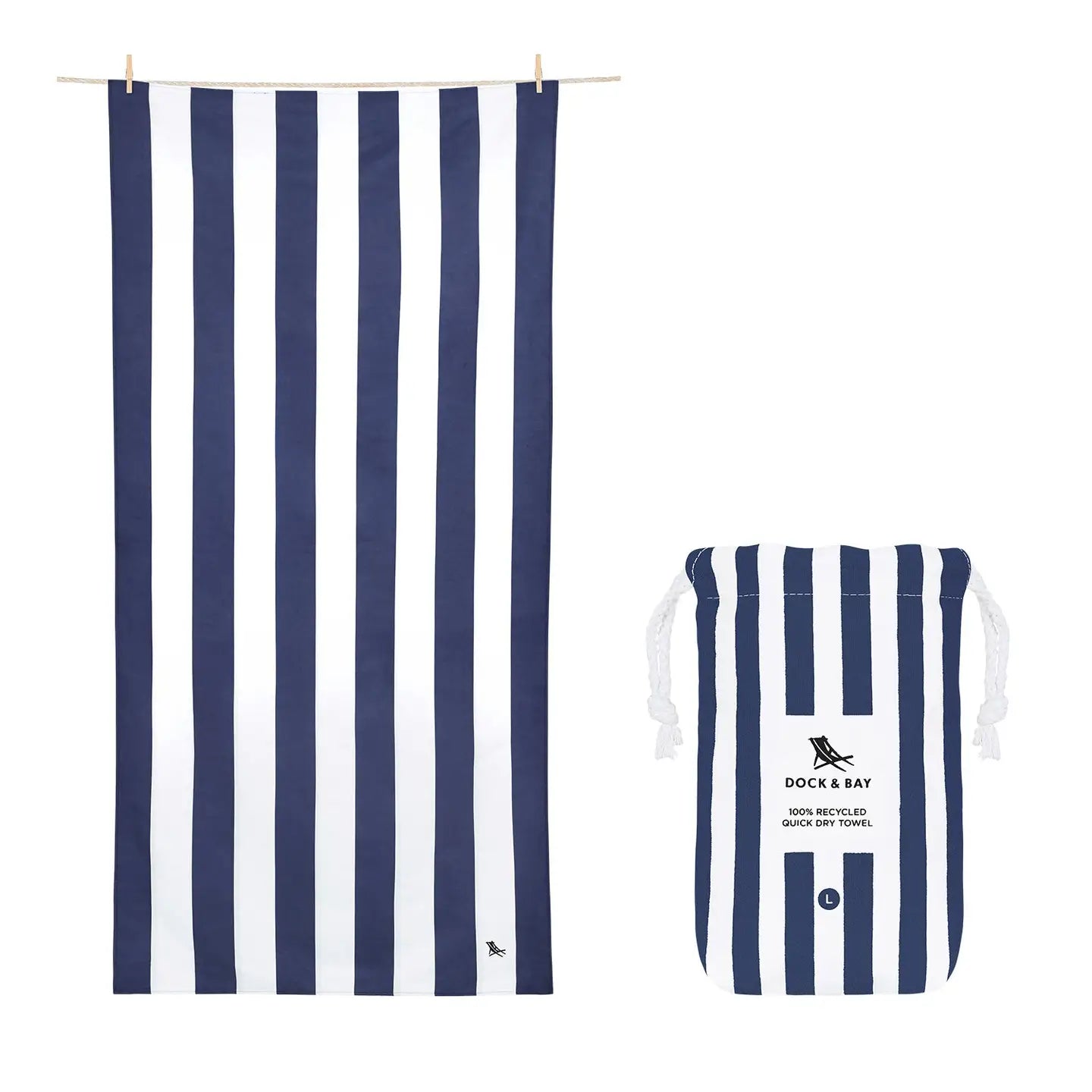 Dock & Bay Large Quick Dry Towel - Cabana, Assorted Colors