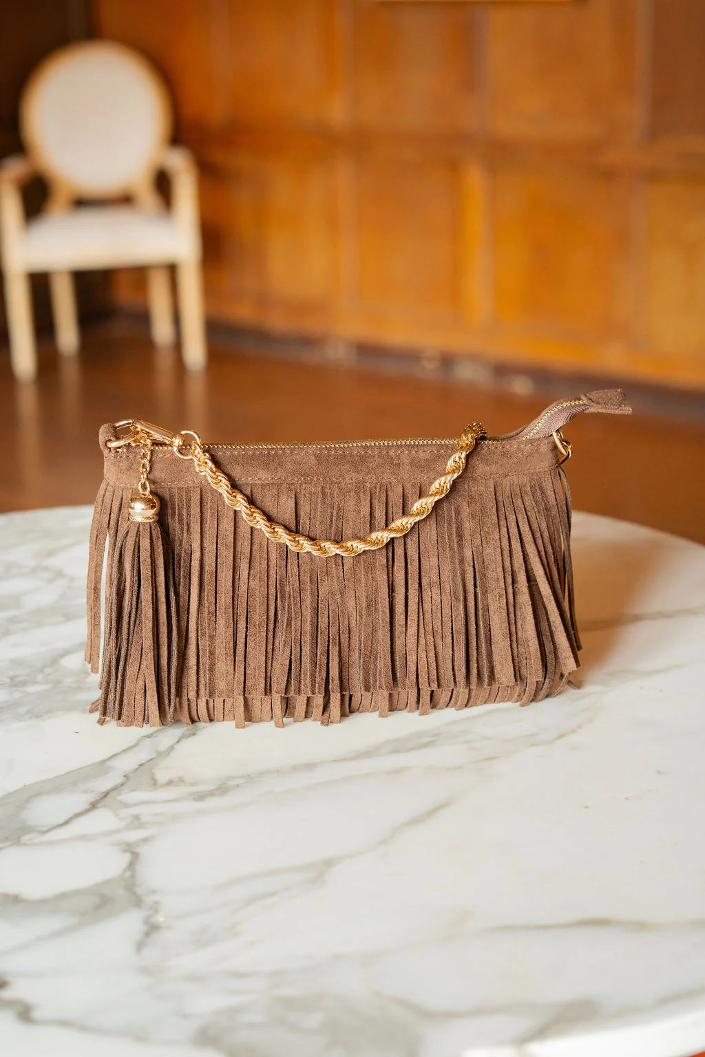 Sloane Fringe Clutch