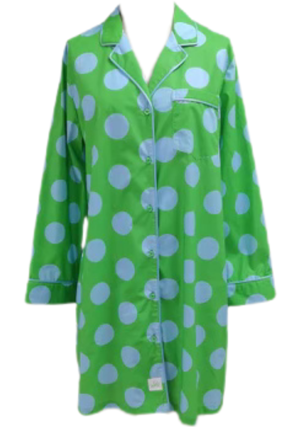 Green/blue polka dot Sleep Shirt