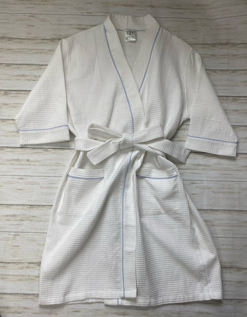 Waffle Robe with Seersucker Piping, Assorted Colors