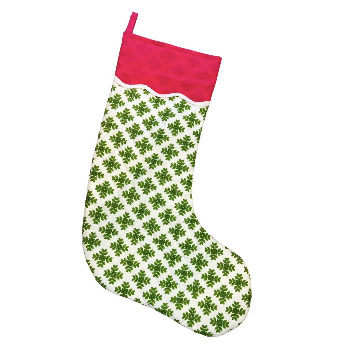 Brushstrokes Green Christmas Stocking