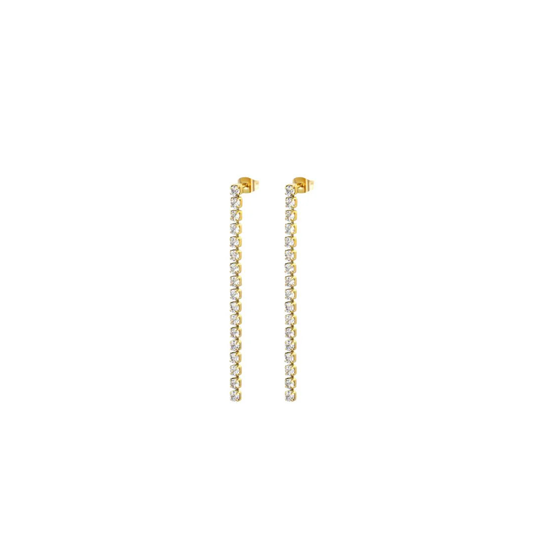 Linear Pave Statement Earrings