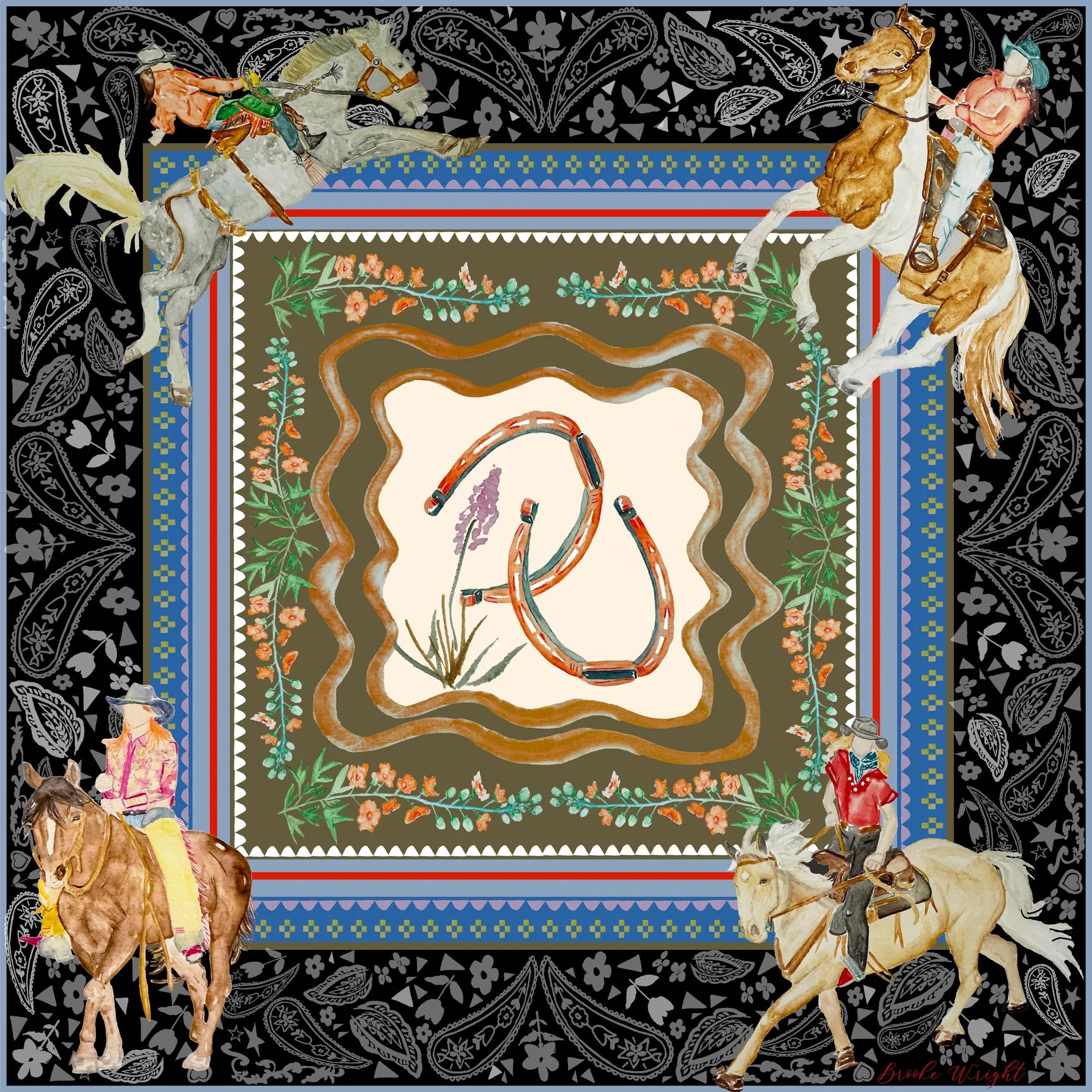 Cowgirl Collection Scarf, Night Sky