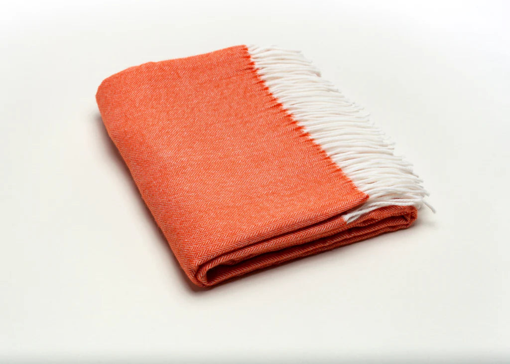 Fringed Herringbone Throw, Assorted Colors