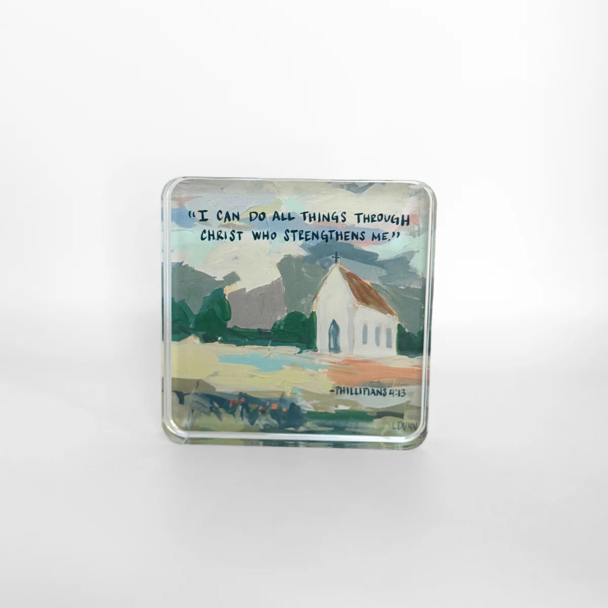 Phillipians 4:13 Acrylic Scripture Block