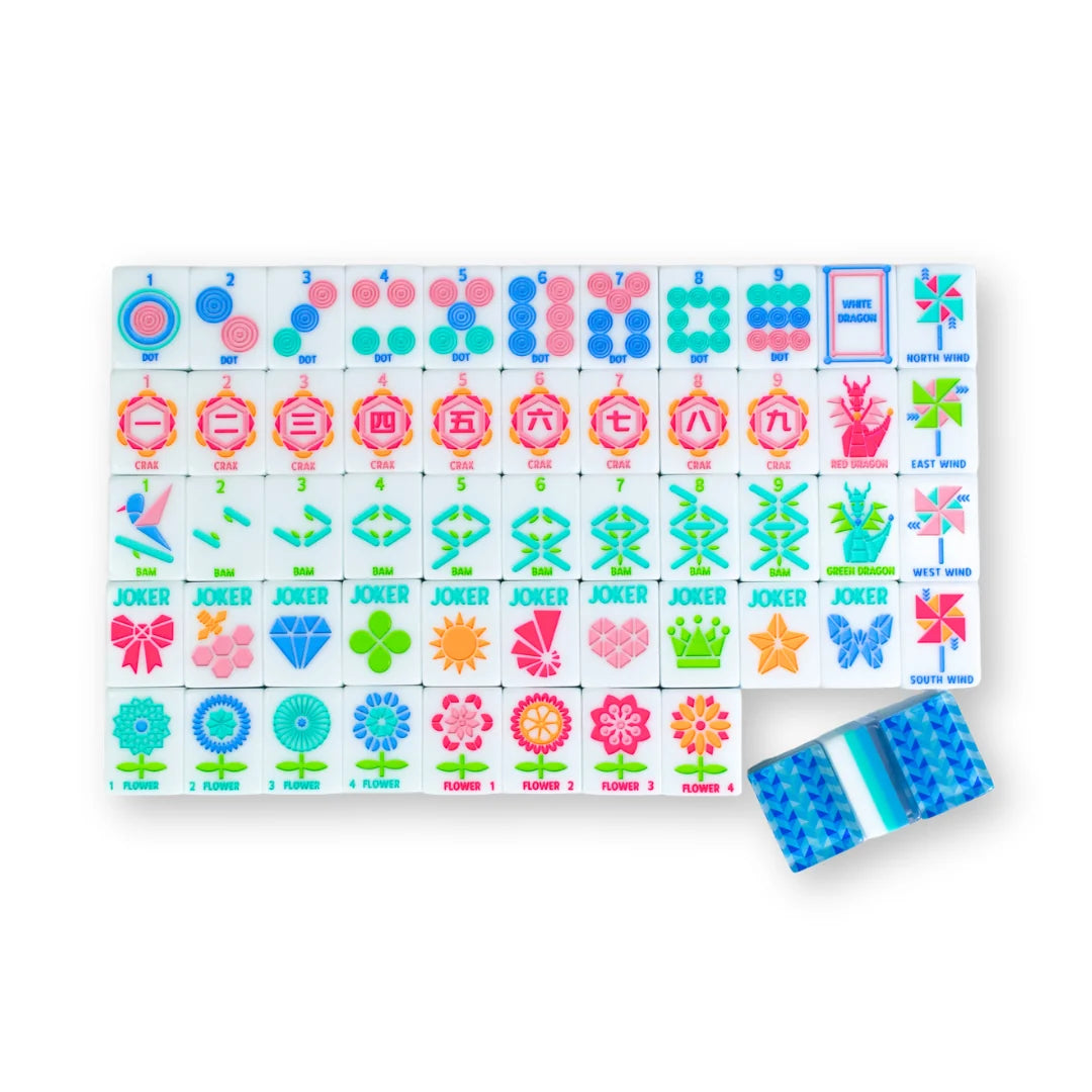 CRYSTAL PRISM | Blue | Mahjong with Bold Angles and Vibrant Vibes