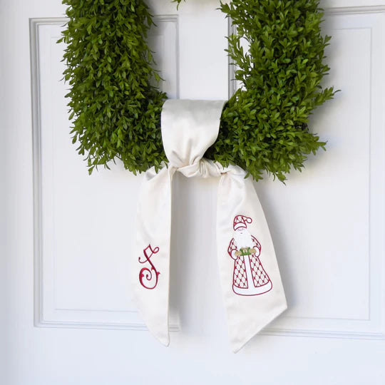 Fig & Dove Ivory Wreath Sash (standard)