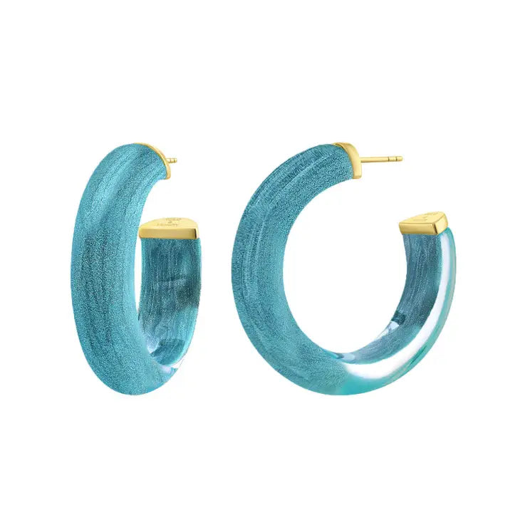 1.5" Small Dove Illusion Hoop Earrings, Assorted Colors
