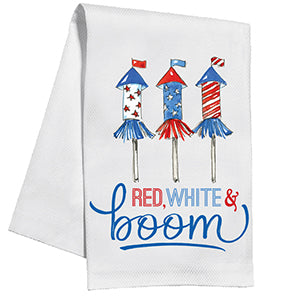 Red, White & Boom Kitchen Towel